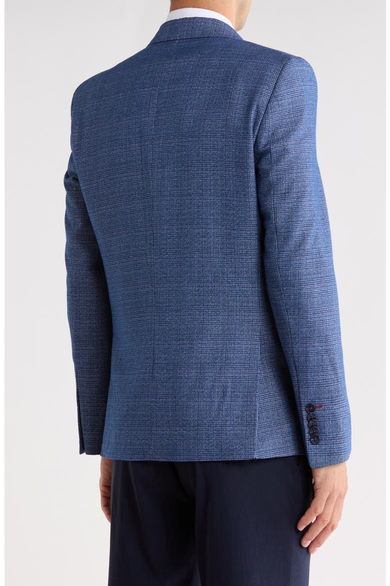 Notch Lapel Fancy Blazer, Alternate, color, BLUE