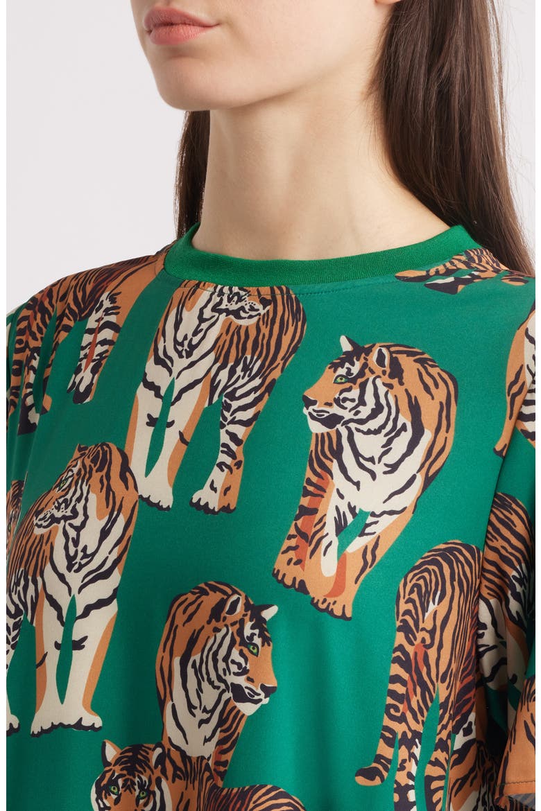 Never Too Much Oversize Short Sleeve Dress, Alternate, color, TIGER TALES