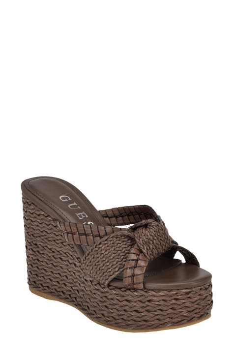 Guess women's wedge sandals best sale