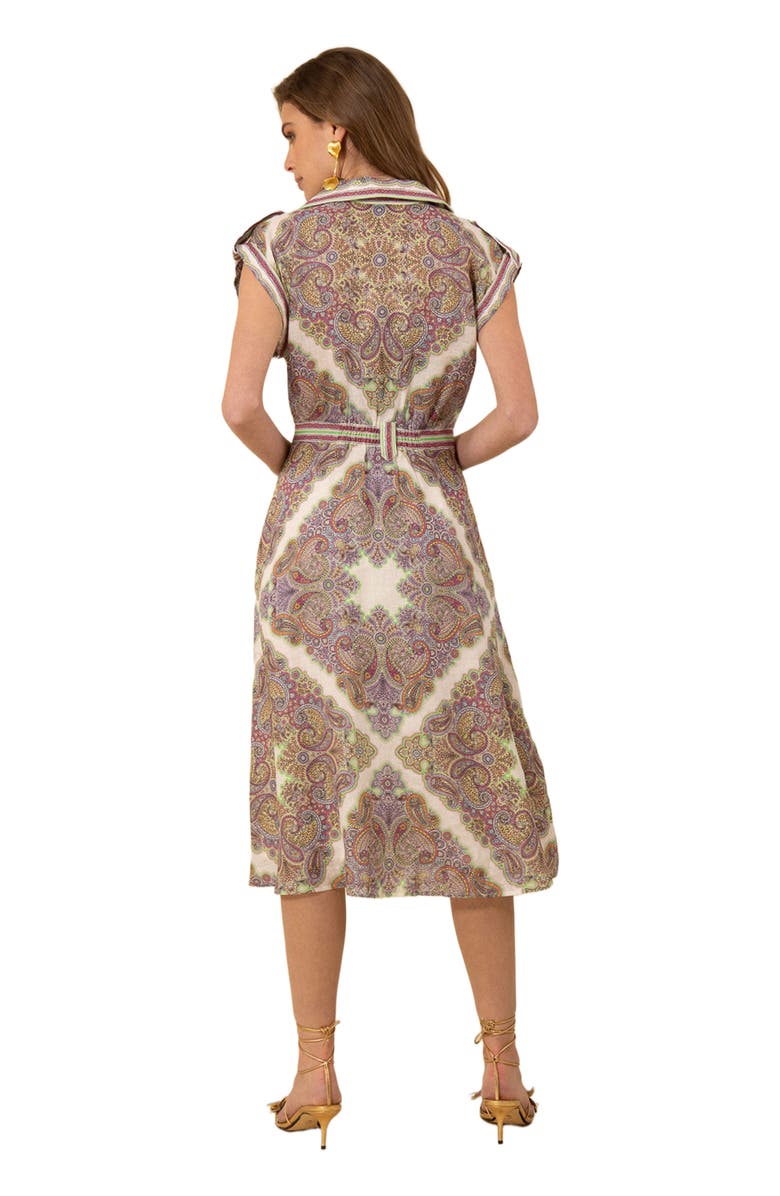 Hale Bob Priscilla Linen Midi Dress, Alternate, color, 