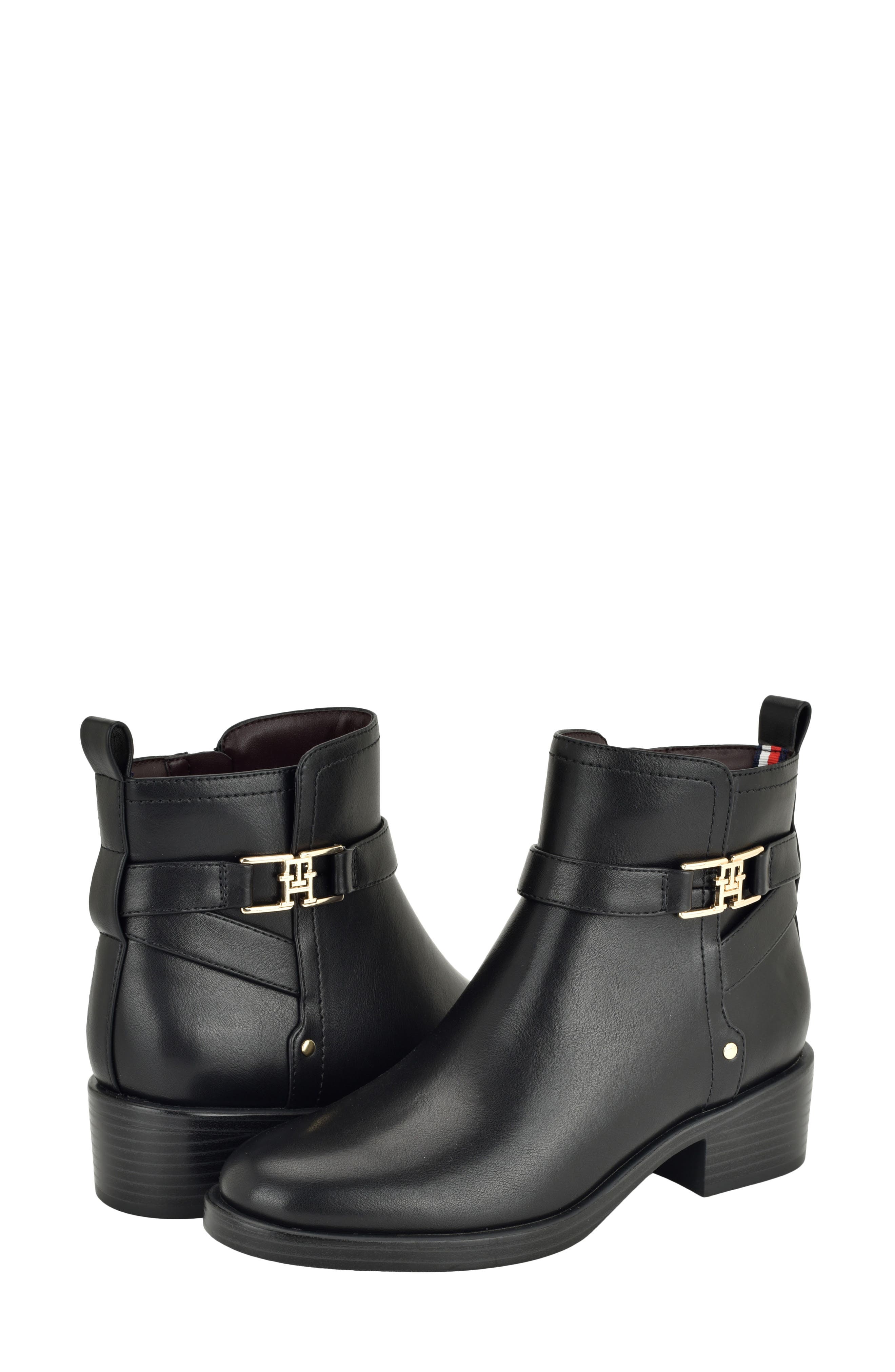 Idala Faux Leather Bootie, Alternate, color, BLACK