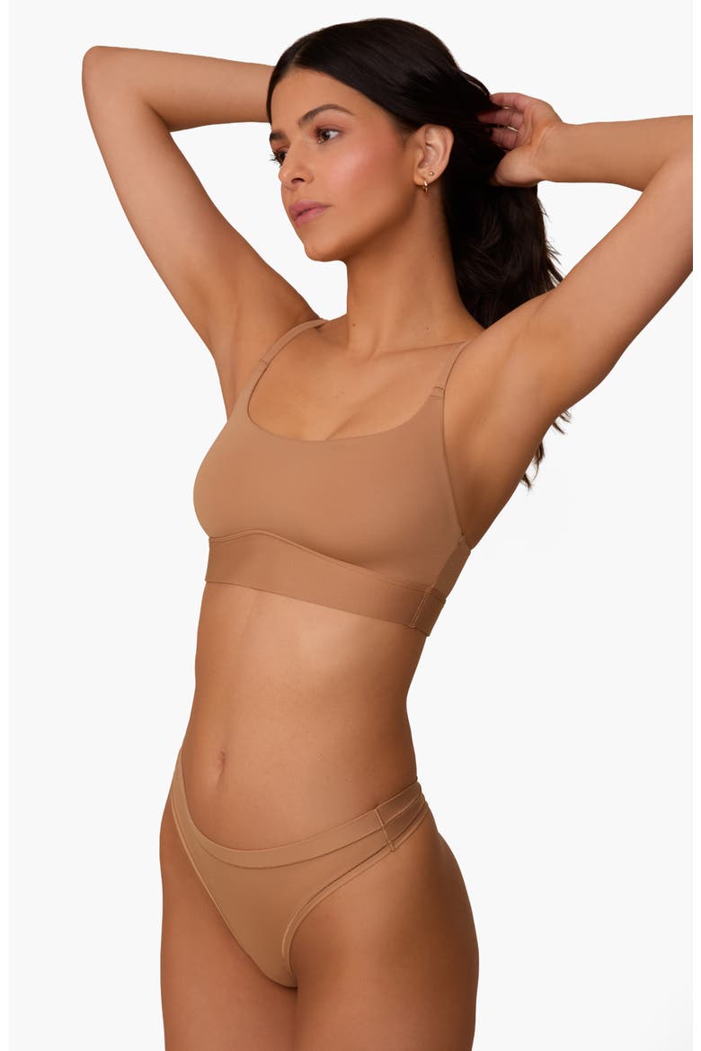 Bliss Scoop Bralette, Alternate, color, Tan