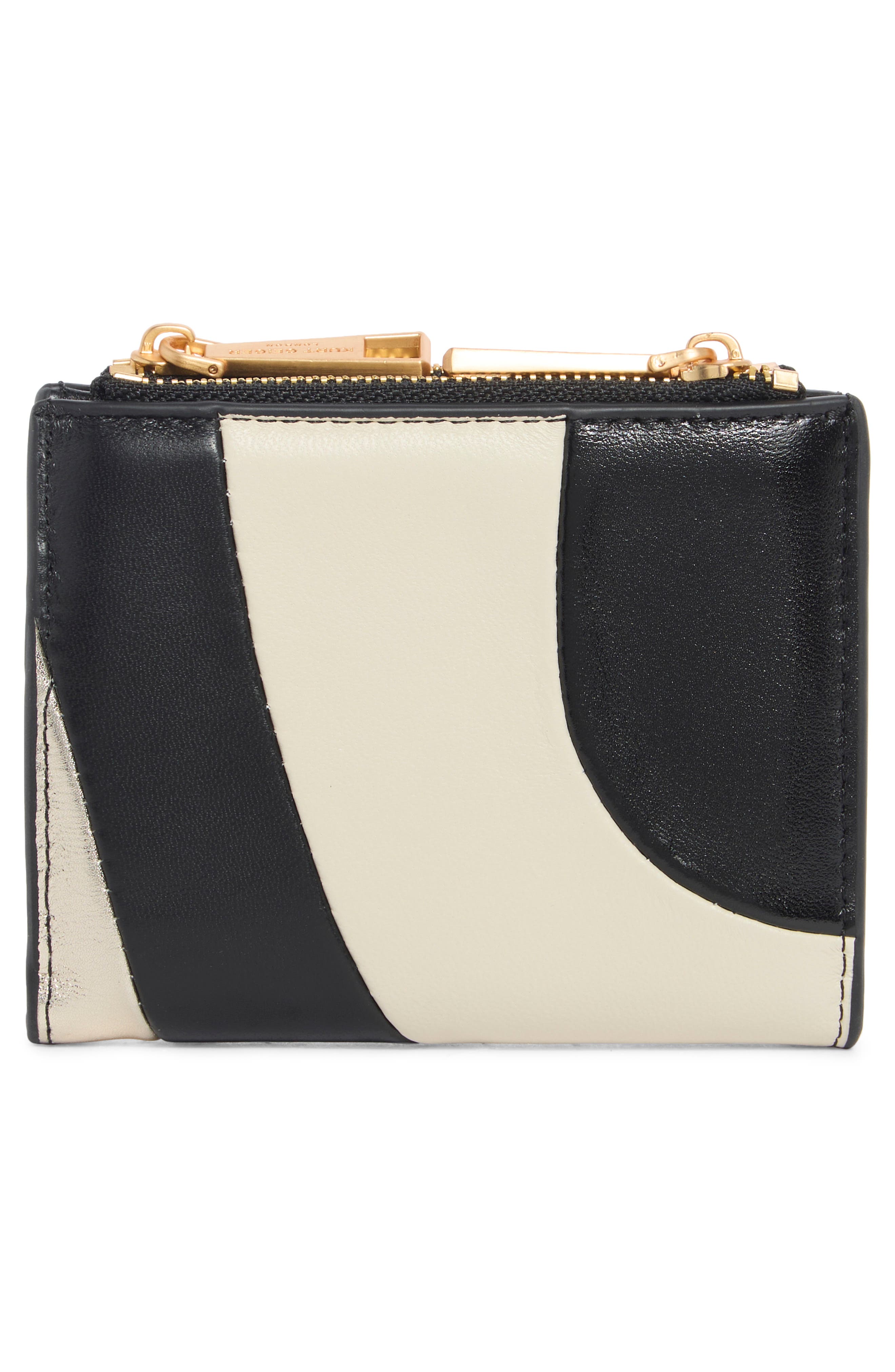 Kurt Geiger London Kensington Leather Flap Wallet, Alternate, color, Open Grey