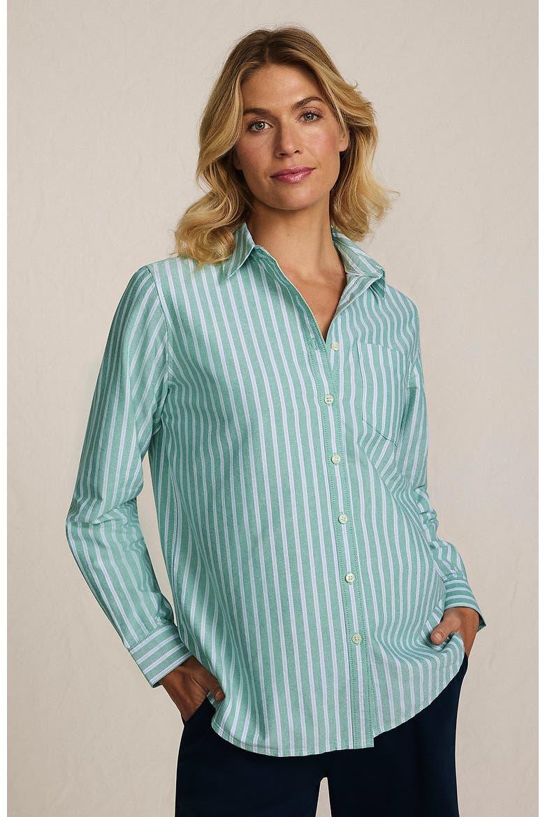 Oxford Shirt, Main, color, True Green/Blue Sky Stripe