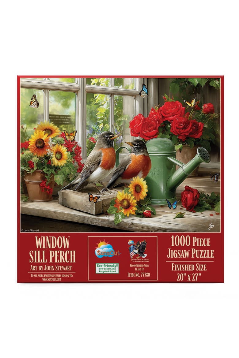 Window Sill Perch 1000 piece Jigsaw Puzzle for Adults, Alternate, color, Multicolor