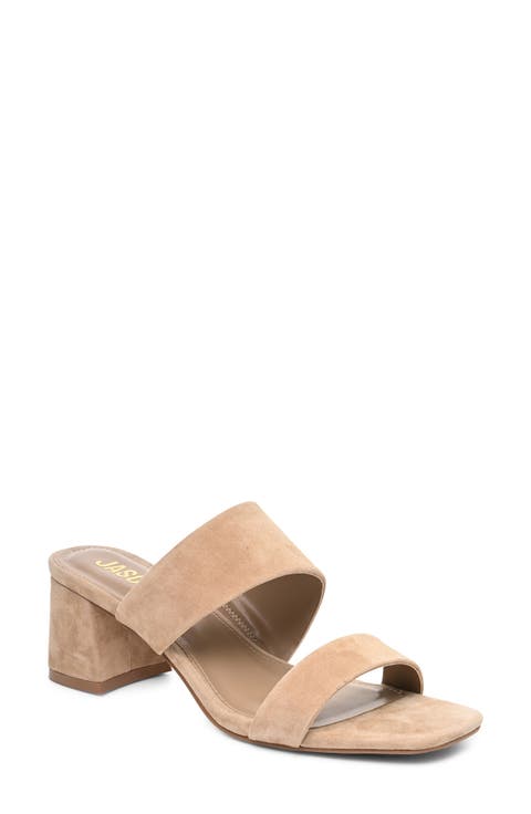 Jammie Leather Block Heel Sandal