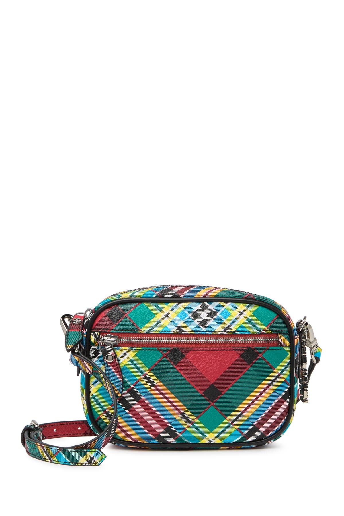 Vivienne Westwood Shuka Tartan Crossbody Bag, Main, color, 