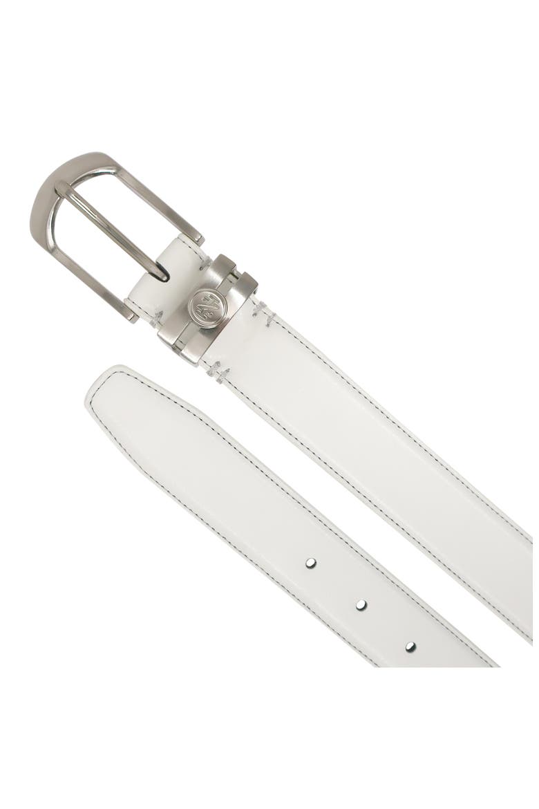 Golf Stretch Comfort Leather Belt Metal Keeper, Alternate, color, White