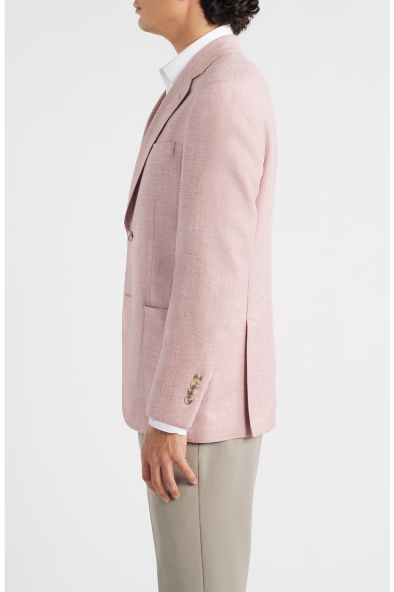 Hyperlight Soft Light Pink Mélange Silk & Linen Blend Sport Coat, Alternate, color, PINK