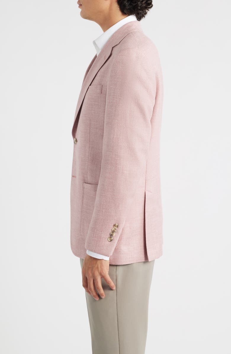 Peter Millar Hyperlight Soft Light Pink Mélange Silk & Linen Blend Sport Coat, Alternate, color,