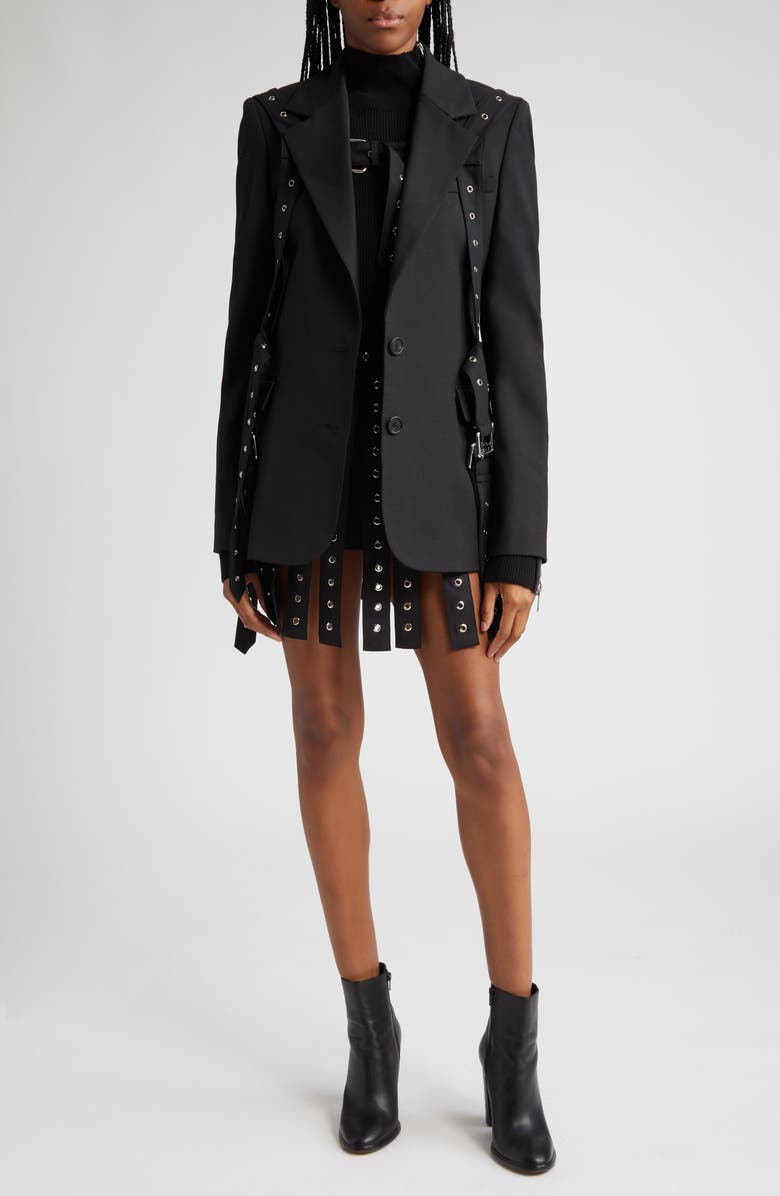 MONSE Zip Detail Merino Wool Blend Turtleneck Sweater, Alternate, color, 