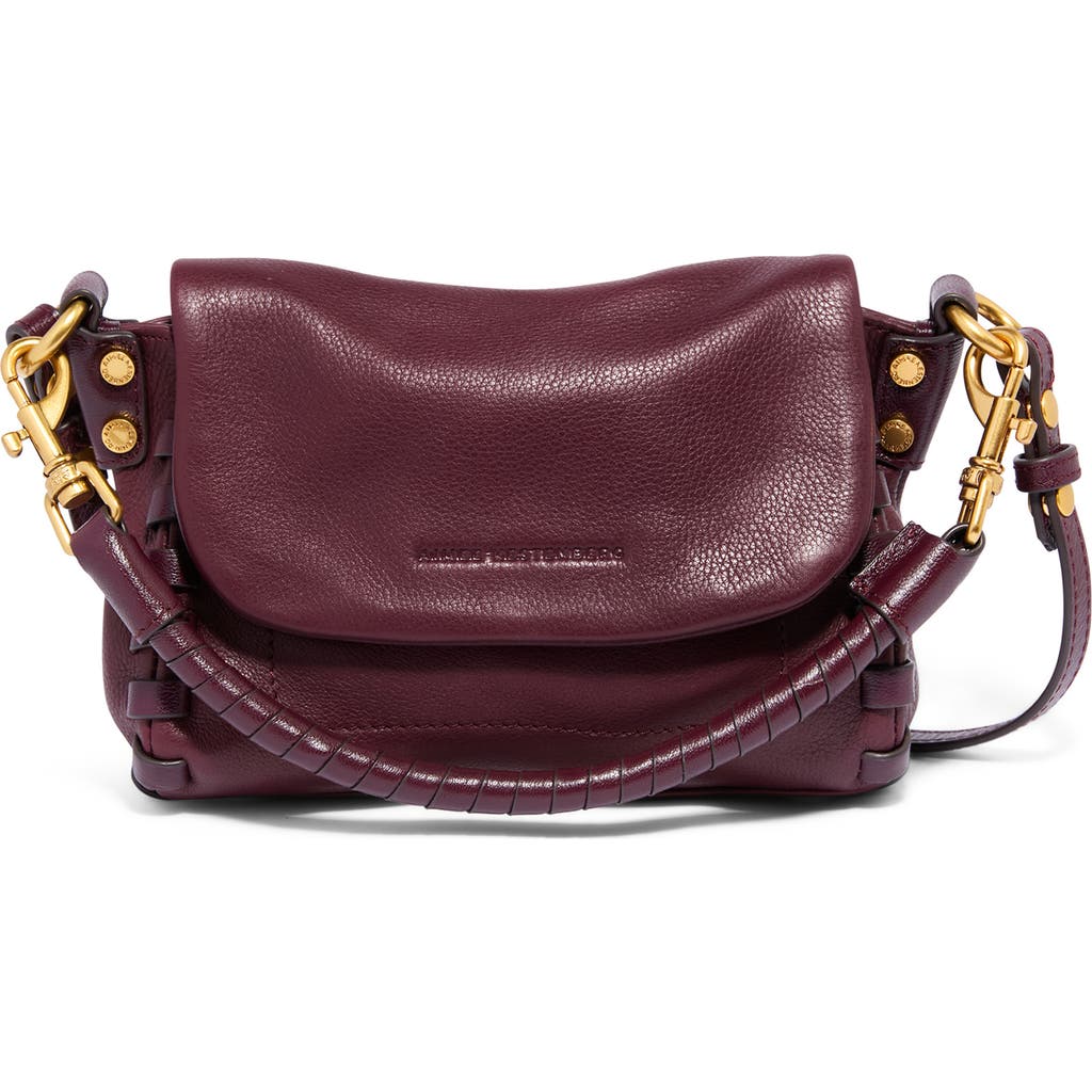 Aimee Kestenberg Mini Zen Leather Crossbody Bag In Royal Plum