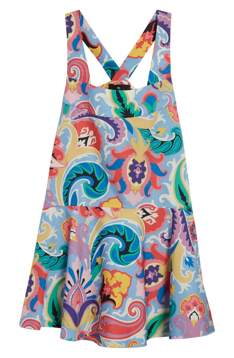 Etro Paisley Square Neck Minidress, Alternate, color,