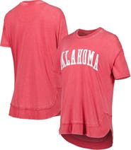 PRESSBOX Women's Pressbox Crimson Oklahoma Sooners Arch Poncho T-Shirt