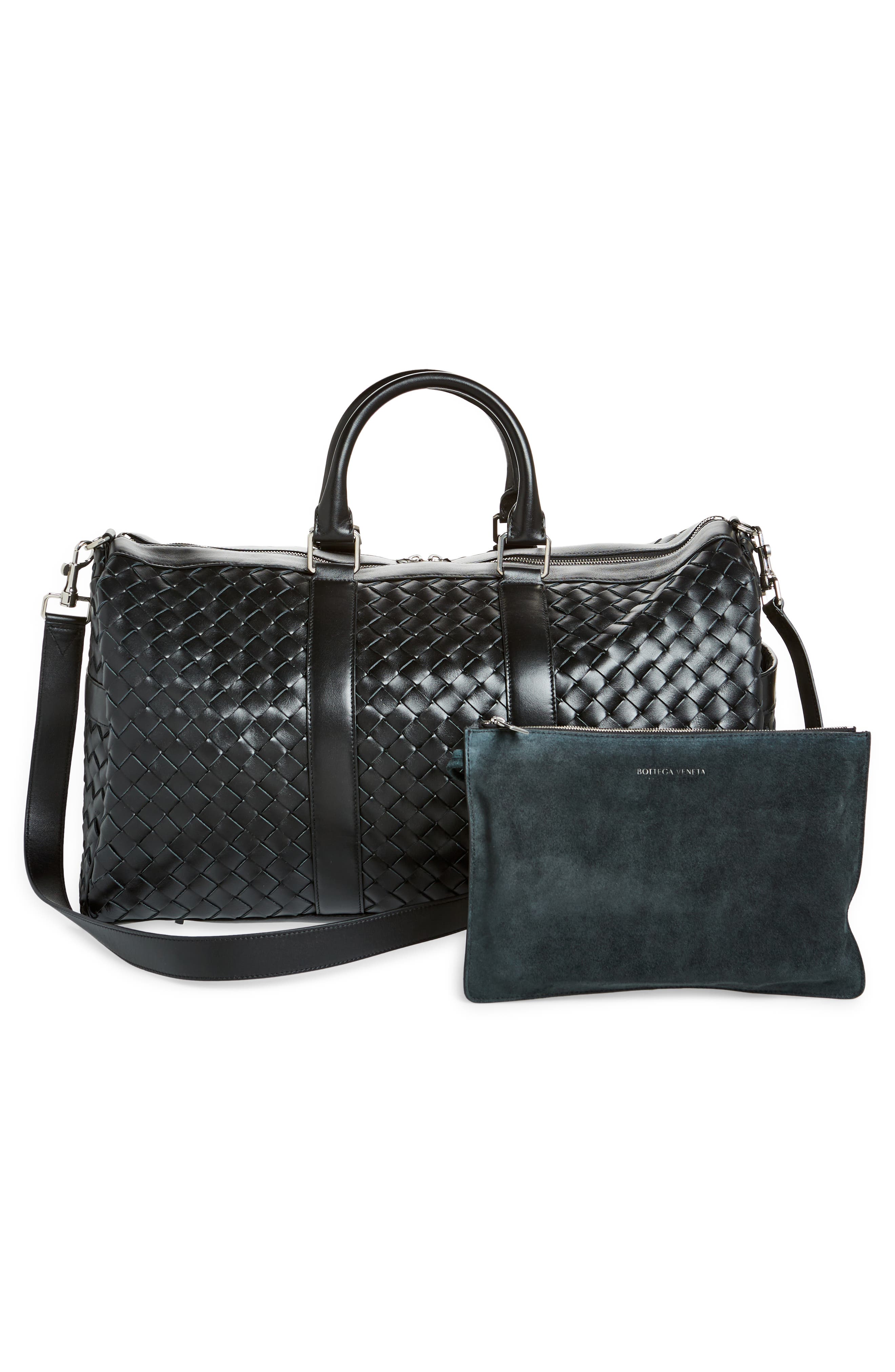 Bottega Veneta Medium Intrecciato Leather Duffle Bag, Alternate, color, 