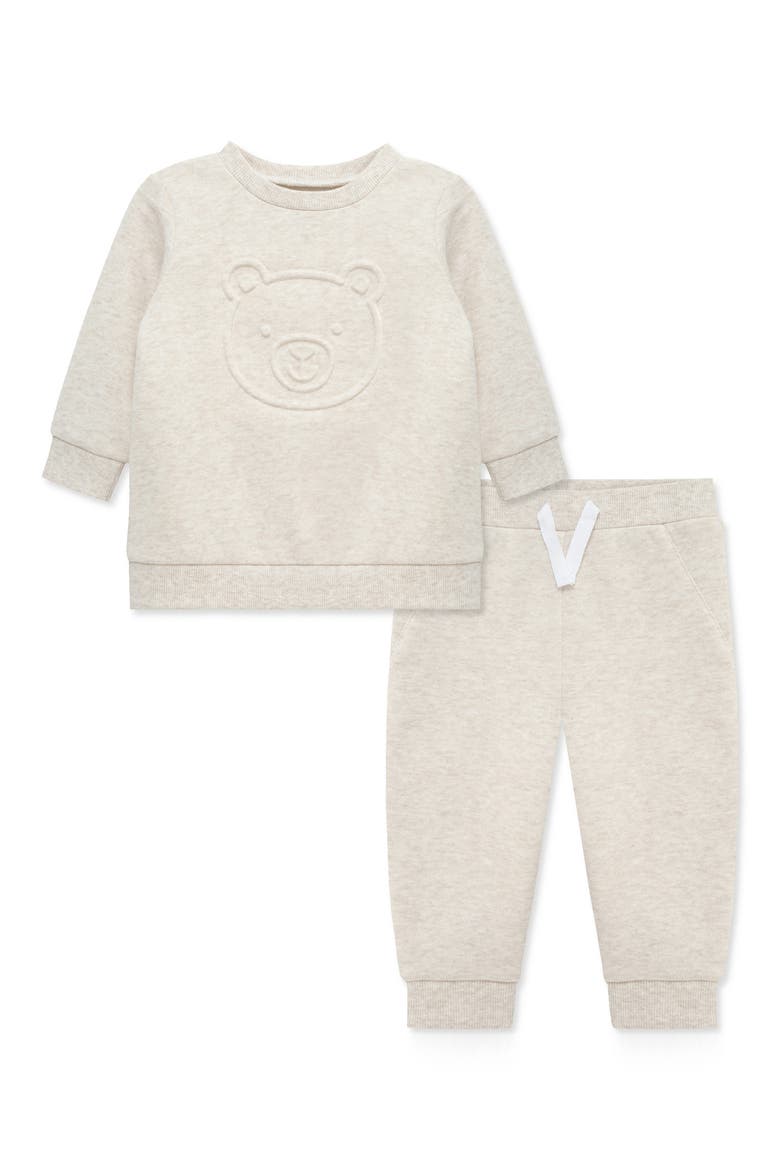 Bear Sweatshirt & Joggers Set, Main, color, OATMEAL
