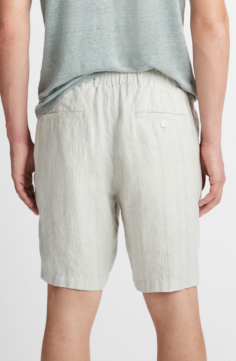 Vince Shadow Stripe Hemp Drawstring Shorts, Alternate, color, 
