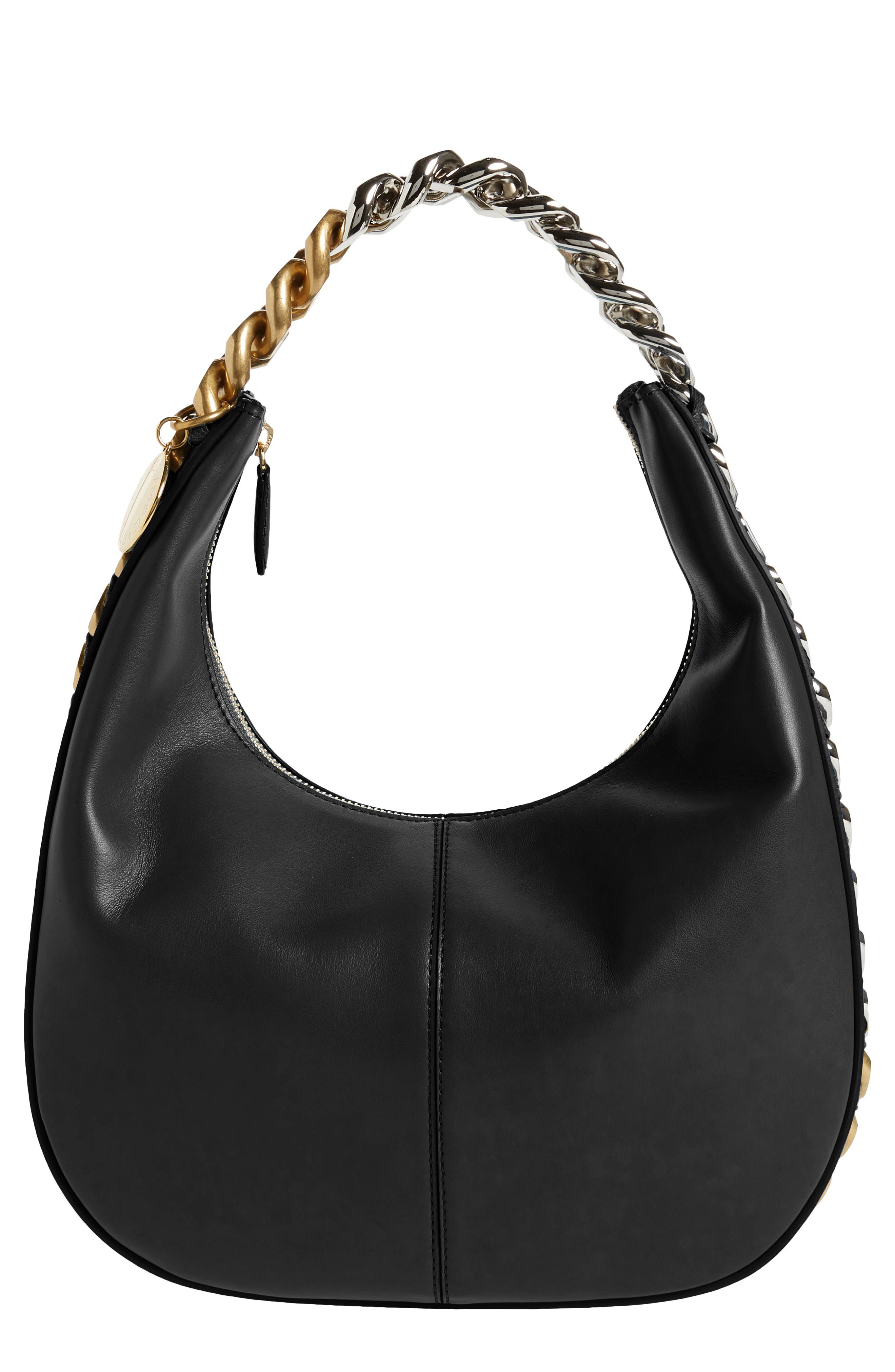 Stella McCartney Small Frayme Faux Leather Shoulder Bag, Main, color, 