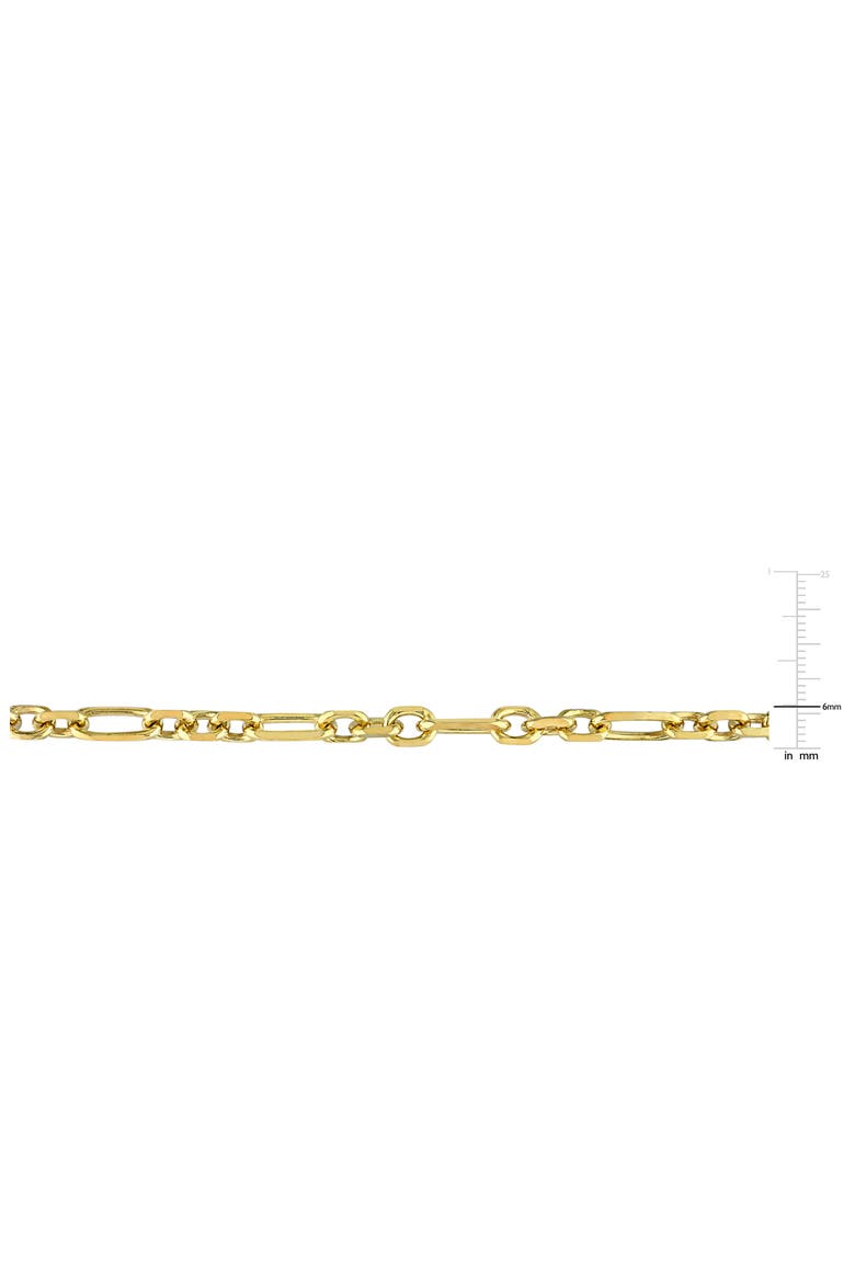 Men's Diamond Cut Figaro Chain Bracelet, Alternate, color, GOLD