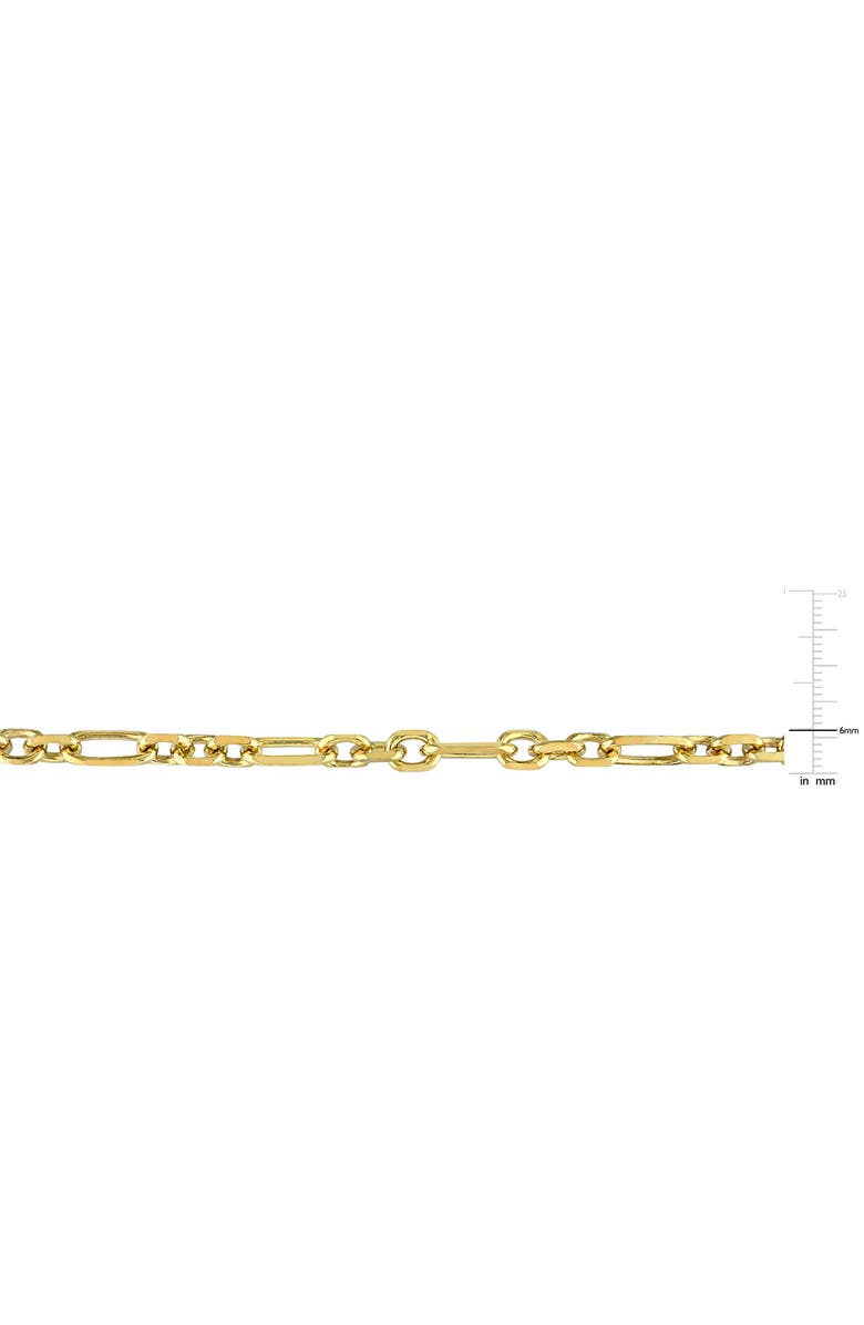 DELMAR Men's Diamond Cut Figaro Chain Bracelet, Alternate, color, Gold