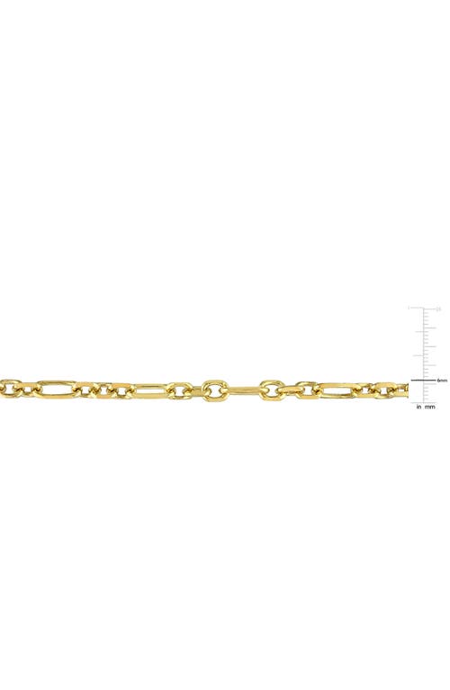 Delmar Diamond Cut Figaro Chain Bracelet In Gold