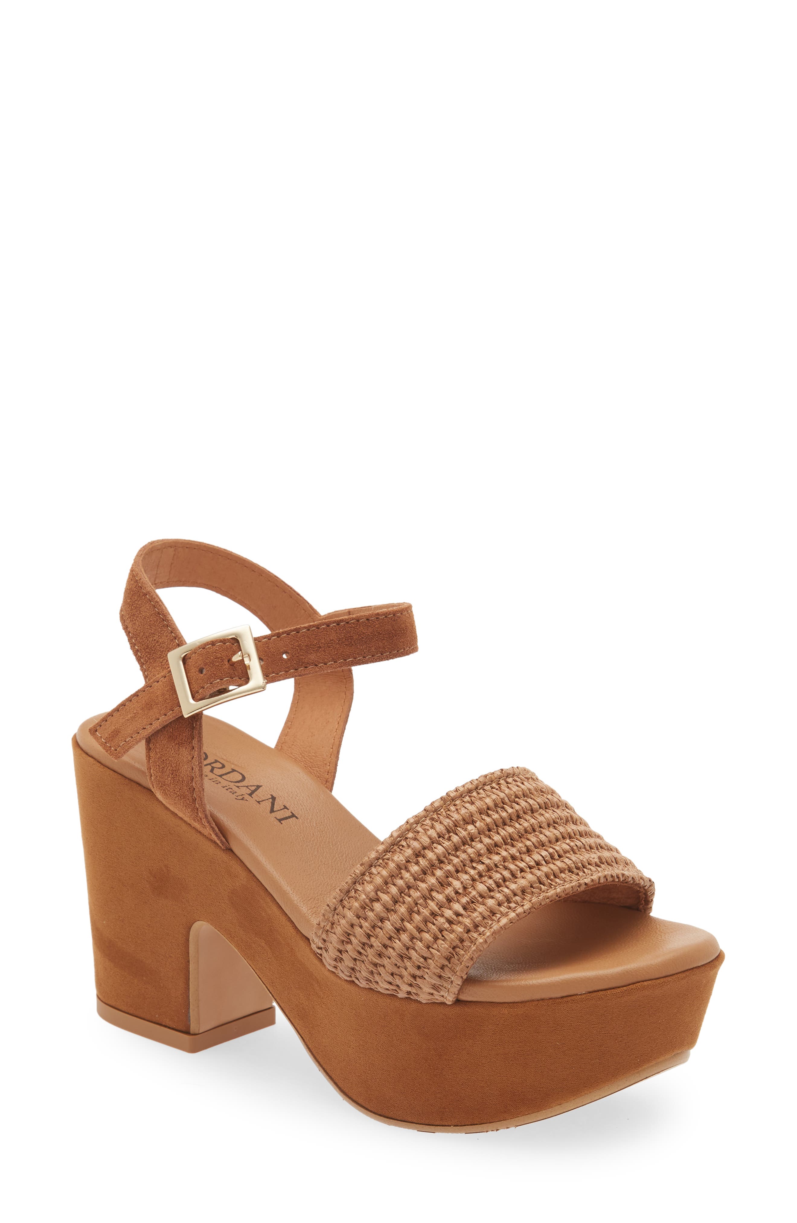 Cordani Liona Raffia Platform Sandal, Main, color, 