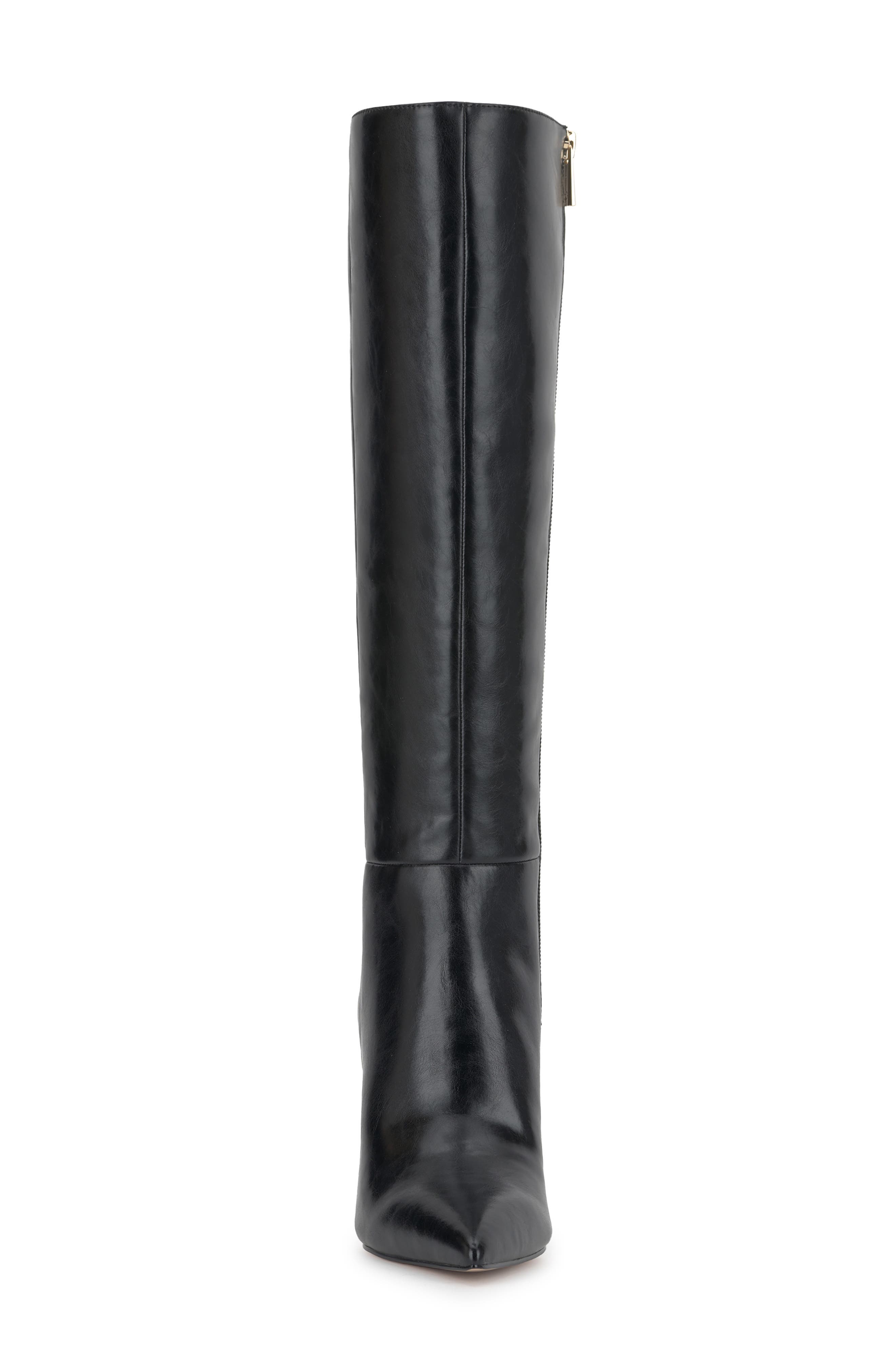 Dilea Faux Leather Knee High Boot, Alternate, color, BLACK