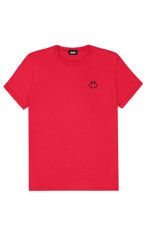Dalix Smile Face Tee In Red