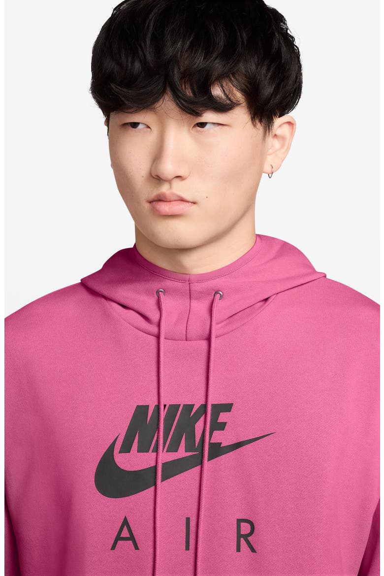 Air Fleece Pullover Hoodie, Alternate, color, PINKSICLE/ BLACK
