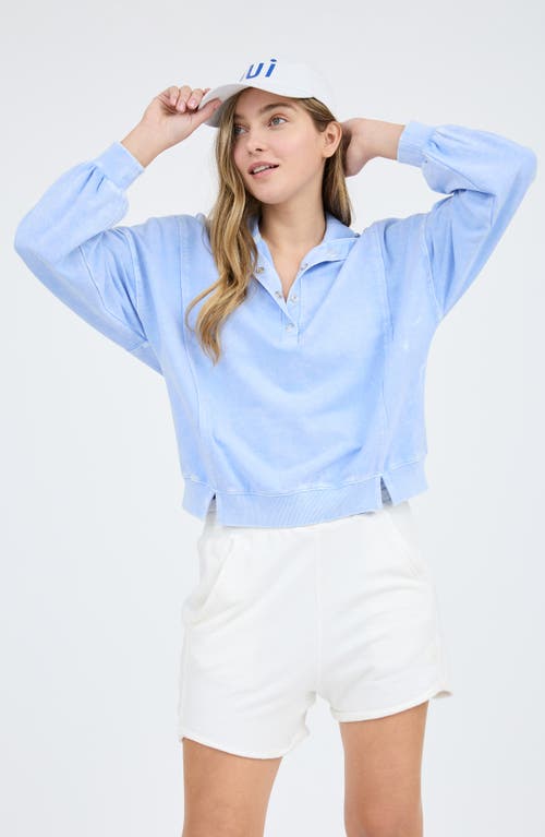 BLU PEPPER BLU PEPPER WASHED HALF SNAP SWEATSHIRT 