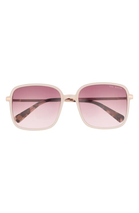 57mm Gradient Square Sunglasses