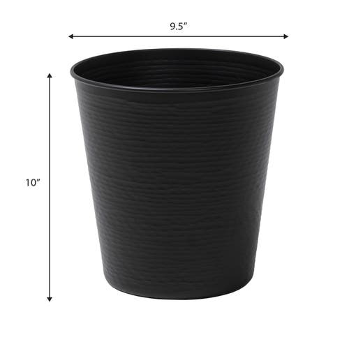 Happimess Remi Modern Classic Textured Steel 2-gallon Wastebasket