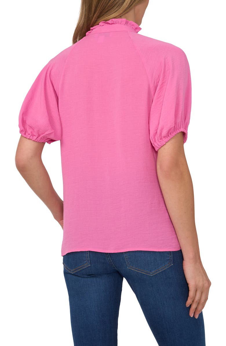 CeCe Ruffle Split Neck Blouse, Alternate, color, Freeisa Pink