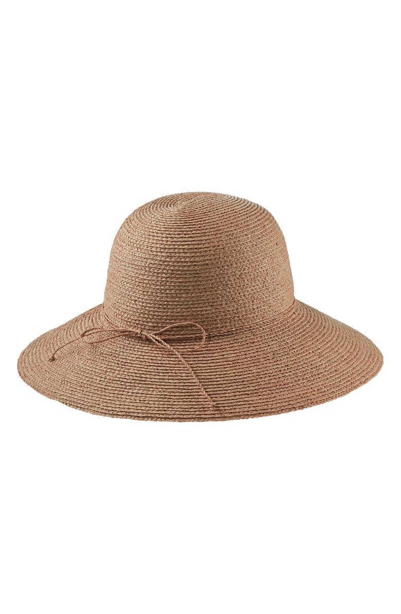 Helen Kaminski Delphina Wide Brim Hat, Alternate, color, Nougat
