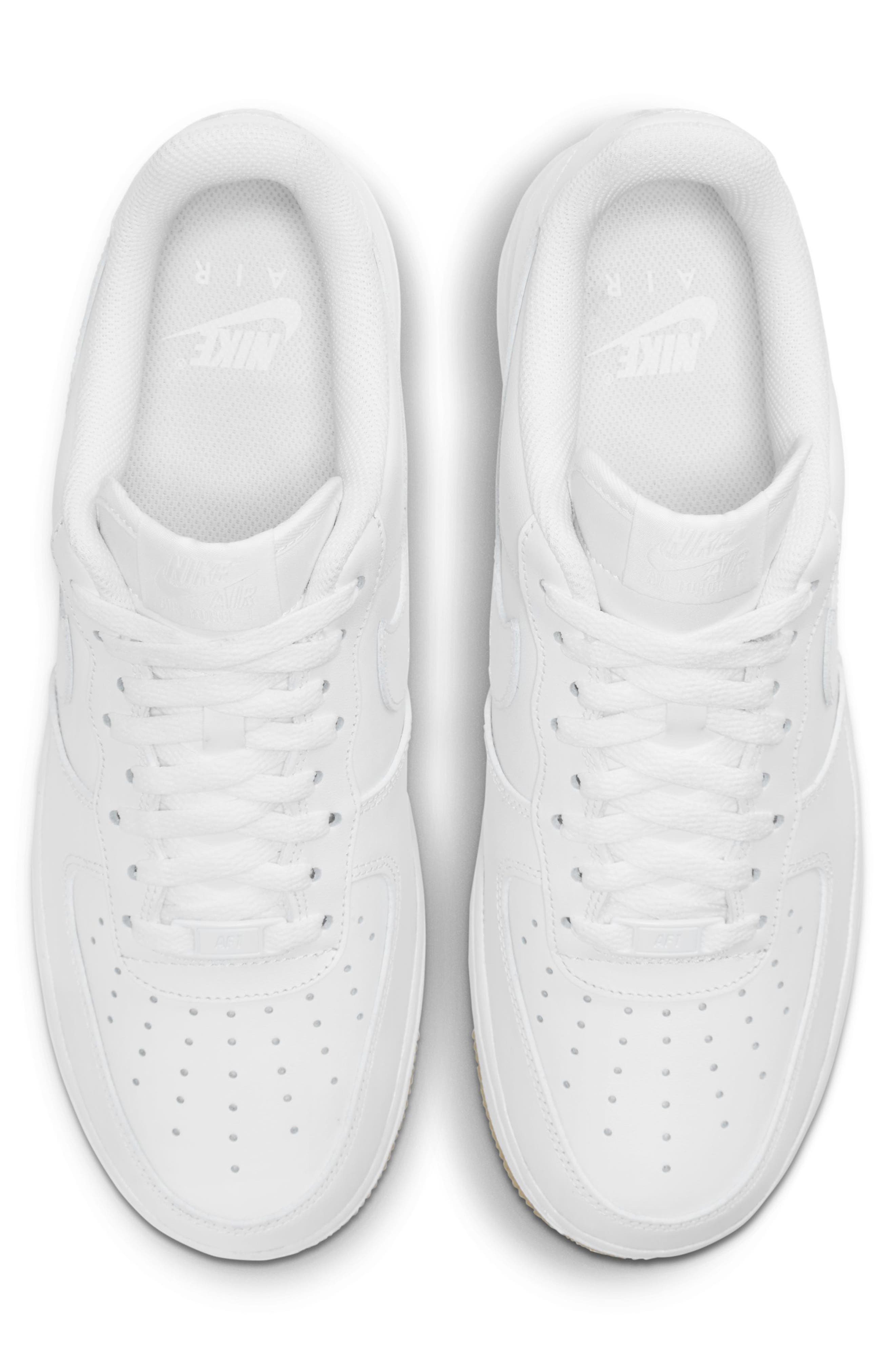 Nike Air Force 1 '07 Basketball Sneaker, Alternate, color, White/ White/ Gum Light Brown