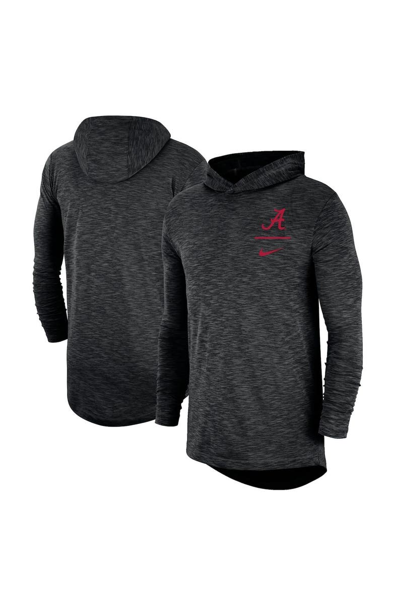 Nike Men's Nike Black Alabama Crimson Tide Slub Performance Long Sleeve Hoodie T-Shirt, Alternate, color, 