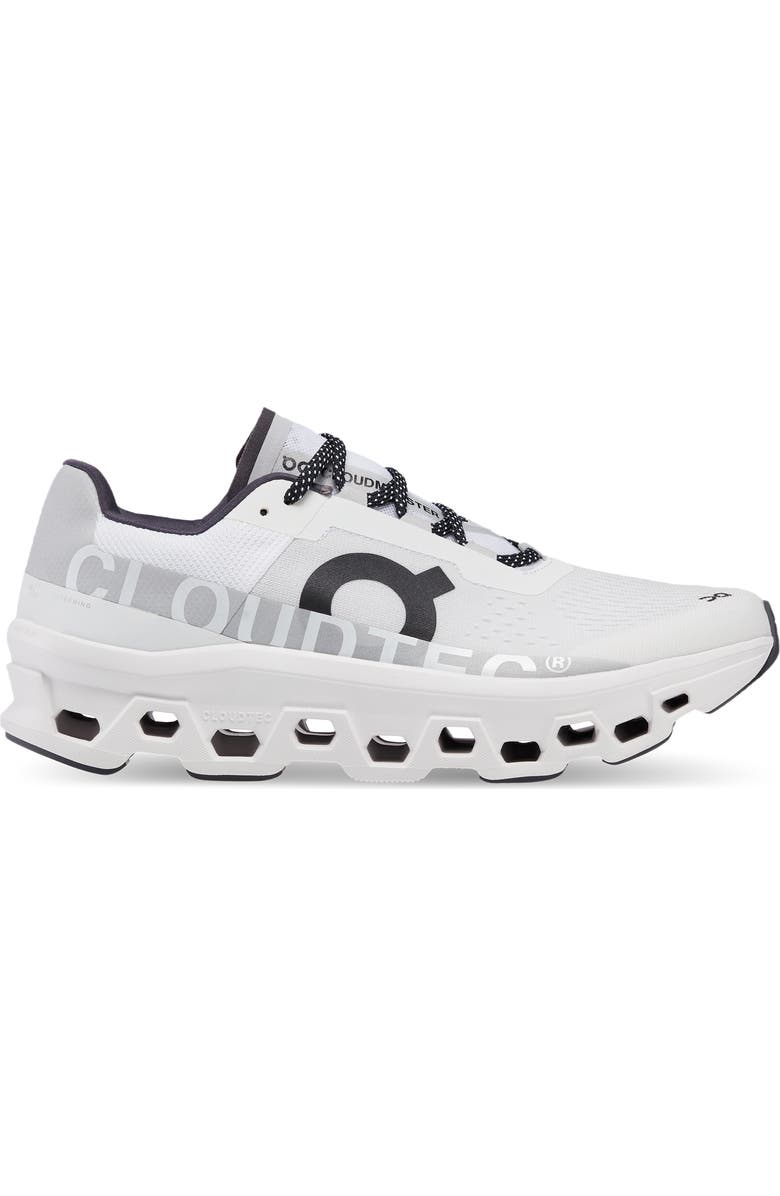 On Cloudmonster Running Shoe, Alternate, color, All White