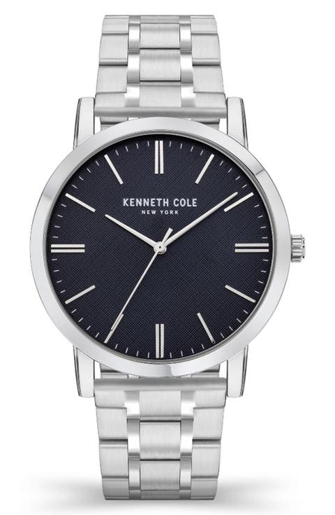 Dress Sport Leather Strap Watch, 45mm