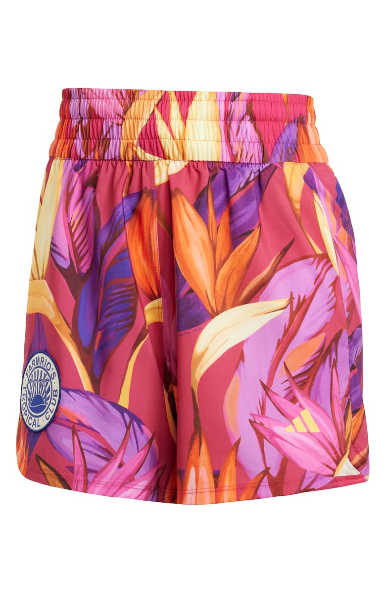ADIDAS X FARM RIO x FARM Rio Pacer Shorts, Alternate, color, Pink/ Yellow/Fuchsia