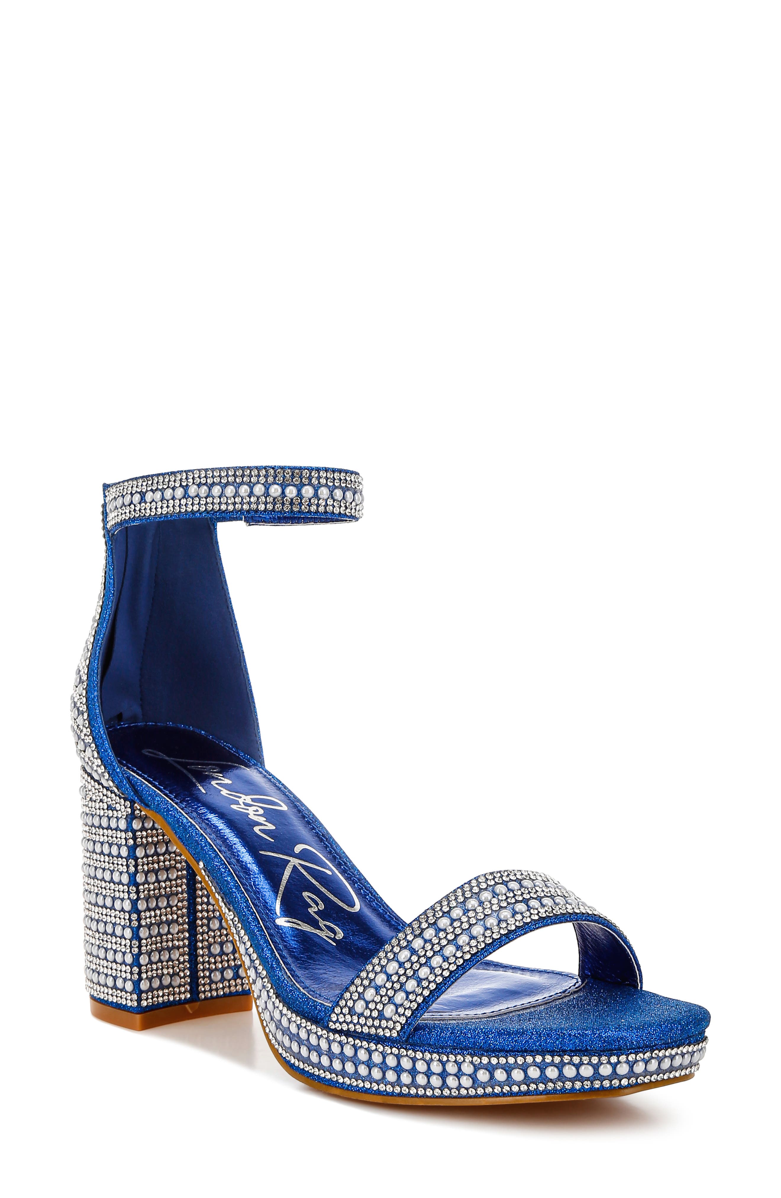 LONDON RAG Mejuri Faux Pearl Embellished Platform Sandal