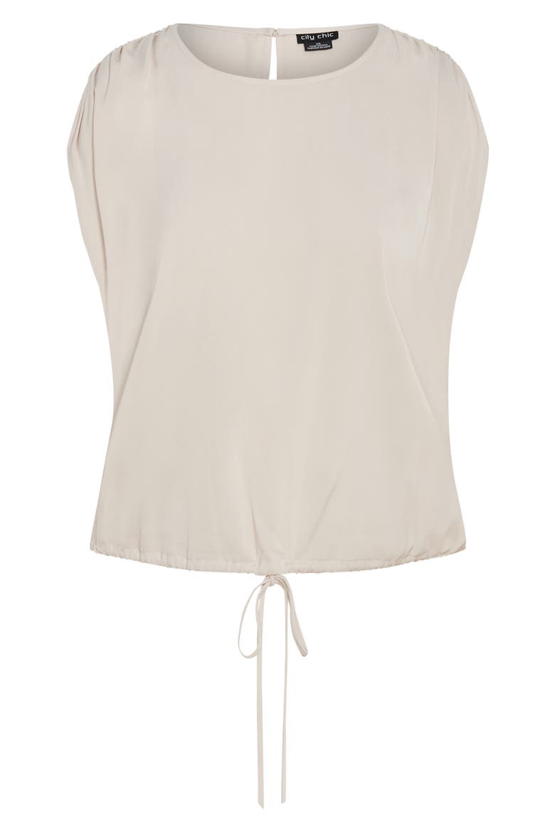 Elise Drawstring Hem Top, Alternate, color, TAUPE