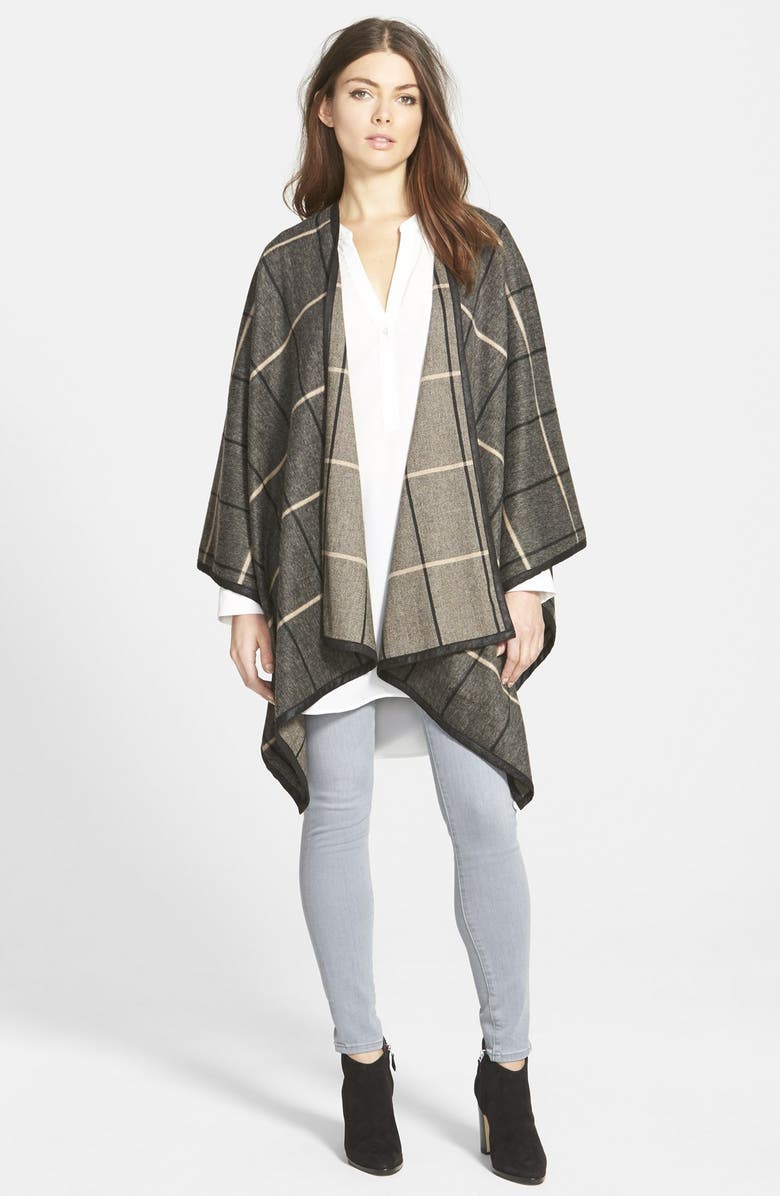 Trouvé Grid Pattern Cape, Main, color,