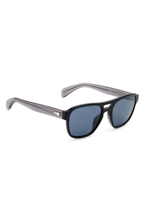 Rag & Bone 54mm Rectangular Sunglasses In Black