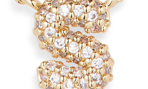 Bp. Pavé Crystal Initial Necklace In Gold