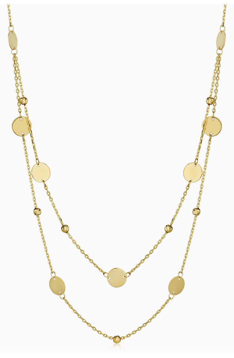 Oradina 14K Gold Manhattan Layered Station Necklace, Main, color, 
