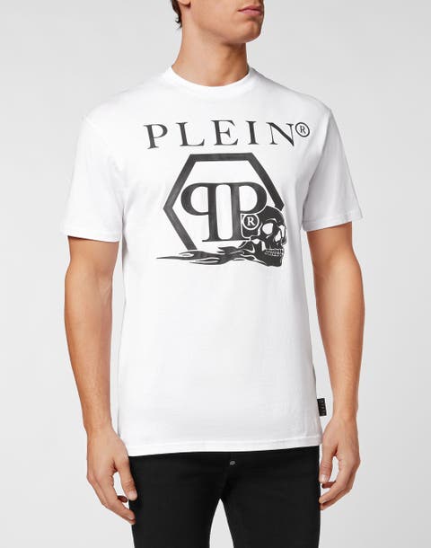 T-Shirt Round Neck Skull And Plein Unisex