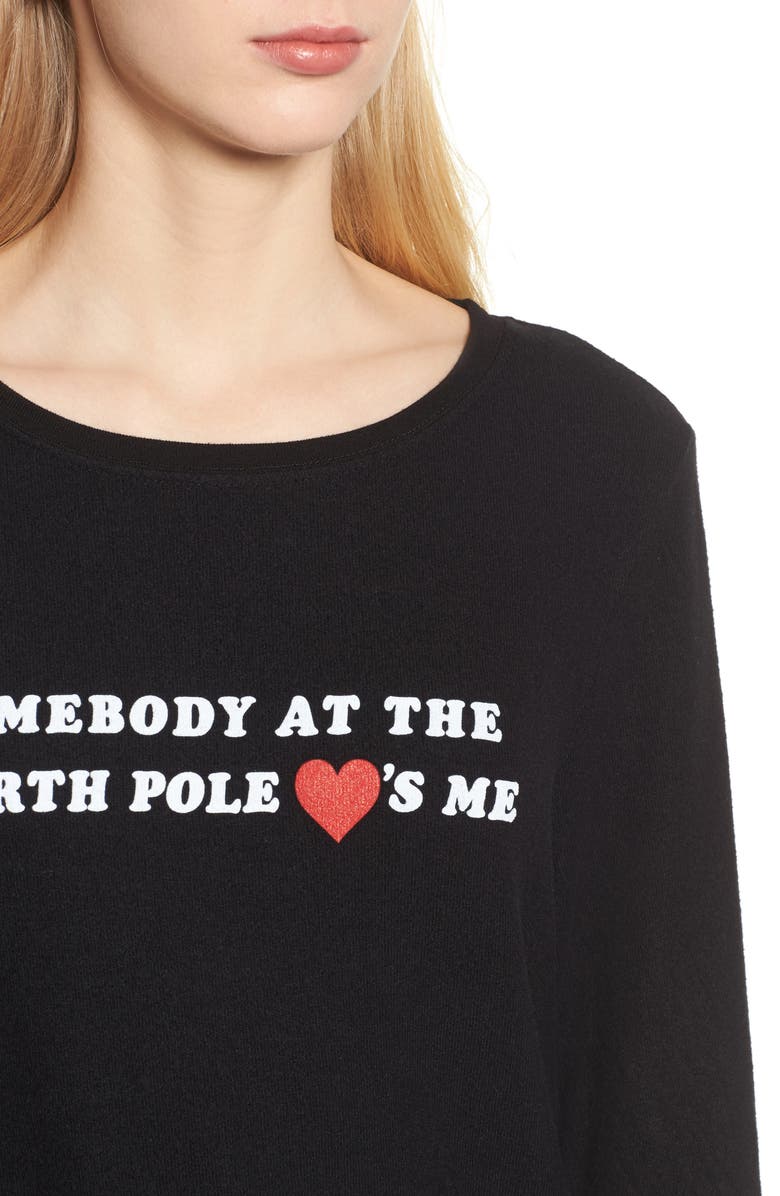 Wildfox North Pole Sweatshirt, Alternate, color, 