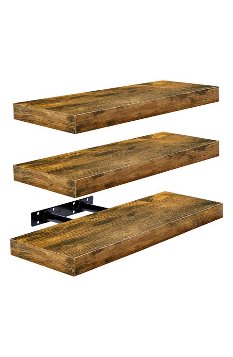 Set of 3 Floating Wall Shelves