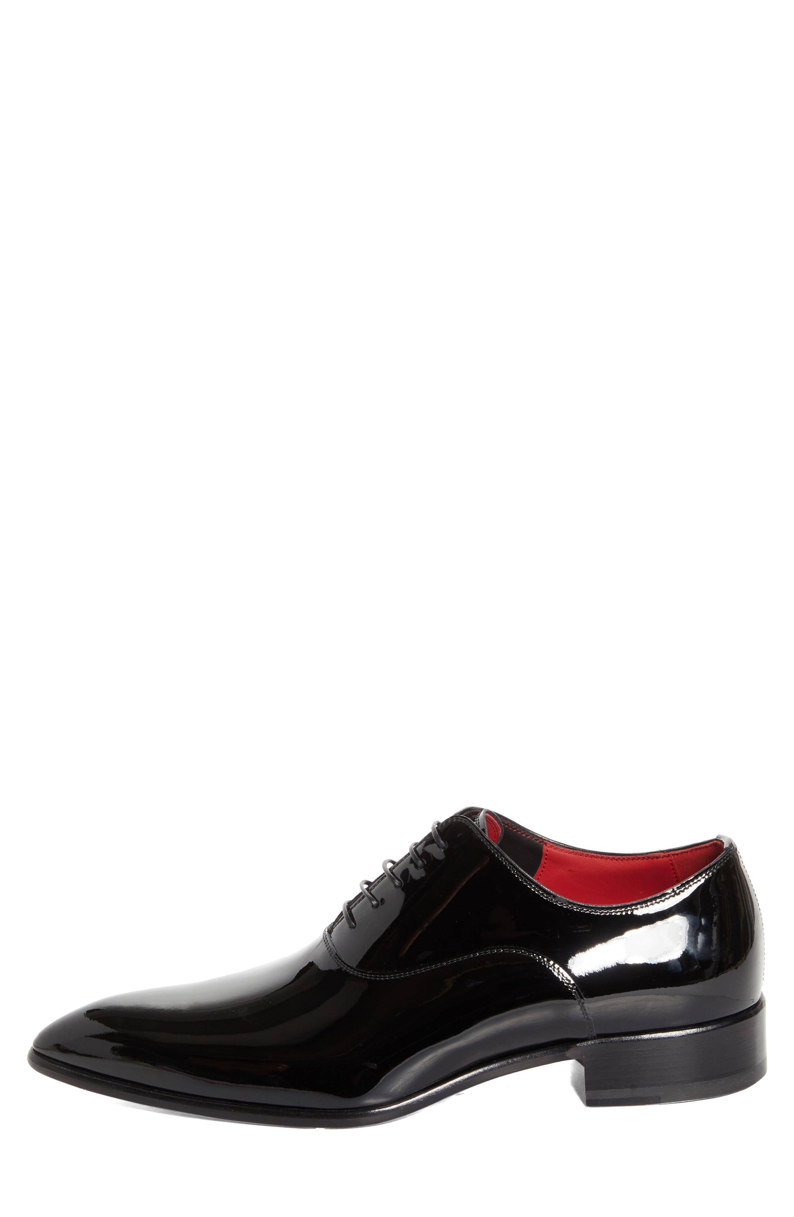 Christian Louboutin Pelvis Pointed Toe Oxford, Alternate, color, Black/ Lin Loubi