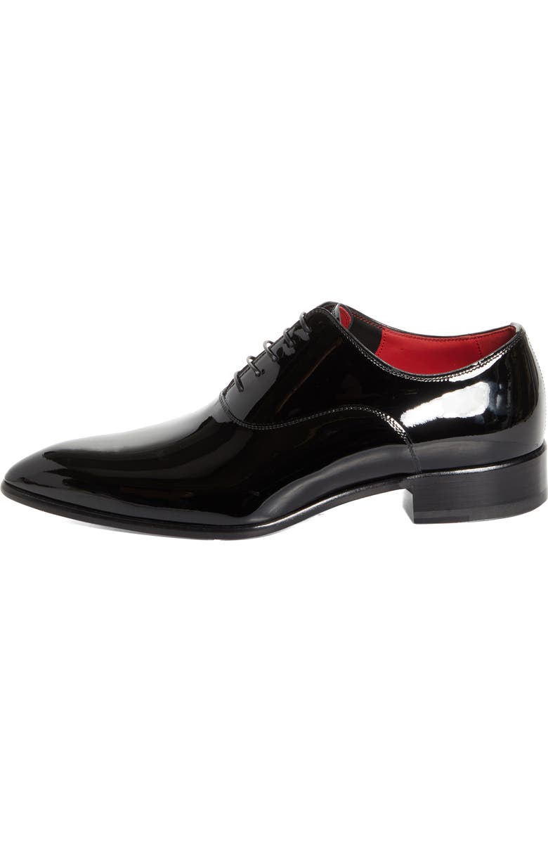 Christian Louboutin Pelvis Pointed Toe Oxford, Alternate, color, Black/ Lin Loubi